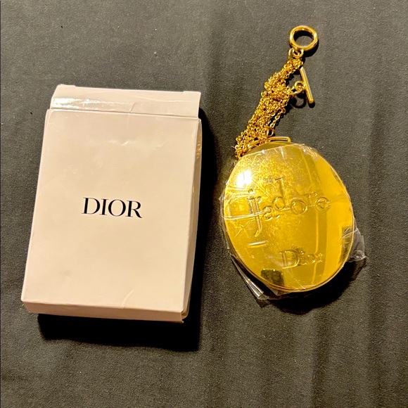 Dior Gold Tone Mirror New - Picture 1 of 9